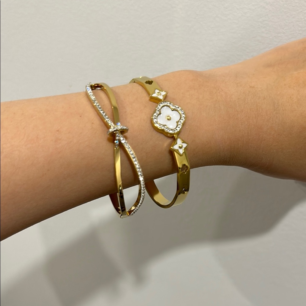 Elegant Gold and Silver Women's Bracelet Set